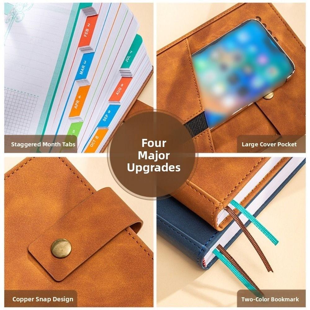 Wear-resistant 2026 Schedule Planner Notepad English 365 Days Efficiency Notebook  School