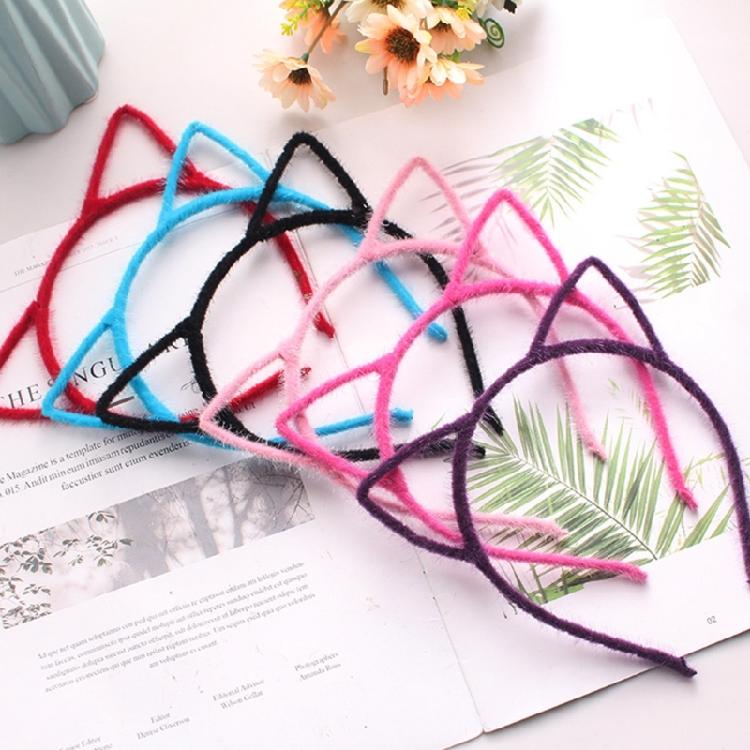 Cat Ear Headbands Hairband Hair Hoop for Women and Girls Plush Hair Accessories