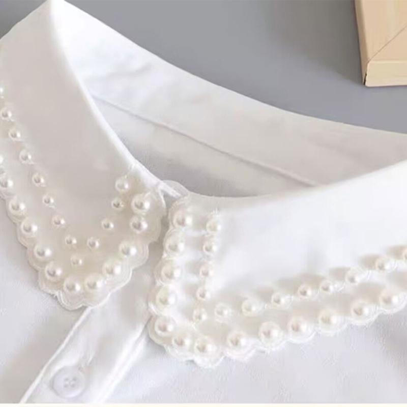 Detachable Lapel Collar False Elaborate Girls Collar Accessory Jeweled Collar Graceful Art Decorative False Shawl