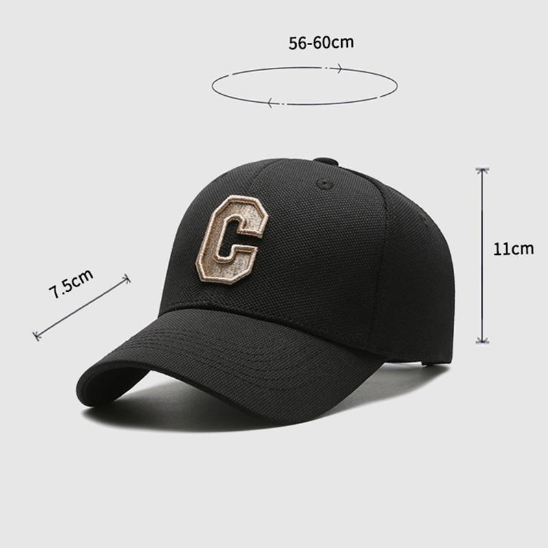Men Embroidered Letter Baseball Cap Women Black Cap Spring Summer Ponytail Panama Cap Snapback Hat Sun Visor Hats Fishing Hat Peak Cap