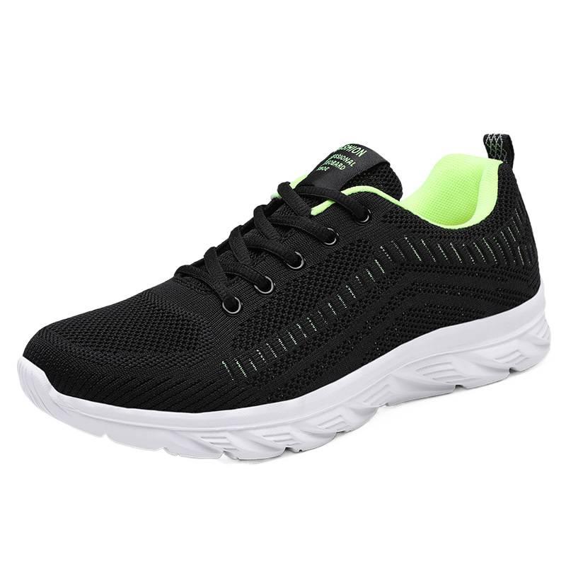 New Men's Shoes Extra Large Size 45-46 Ultra-light Fly-woven Breathable and Lightweight Wish Foreign Trade Soft-soled Running Shoes