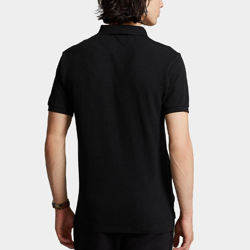 Polo Ralph Lauren FW22 Small Pony Logo Embroidered Short Sleeve Polo Shirt Men tops Black 710880327-001