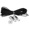 25MM Single Pulley Set with 30m Nylon Rope and 2Pcs PVC Carabiner Buckle Accessory
