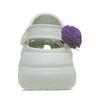 Crocs Comfortable and Versatile Classic Puff Bouquet Hole Shoes Women's Garden Rose - Purple and White
