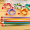 5Pcs/lot 17.5cm Striped Soft HB Pencils for Students Children Funny Bendable Pencil Safety Stationery Office School Supplies