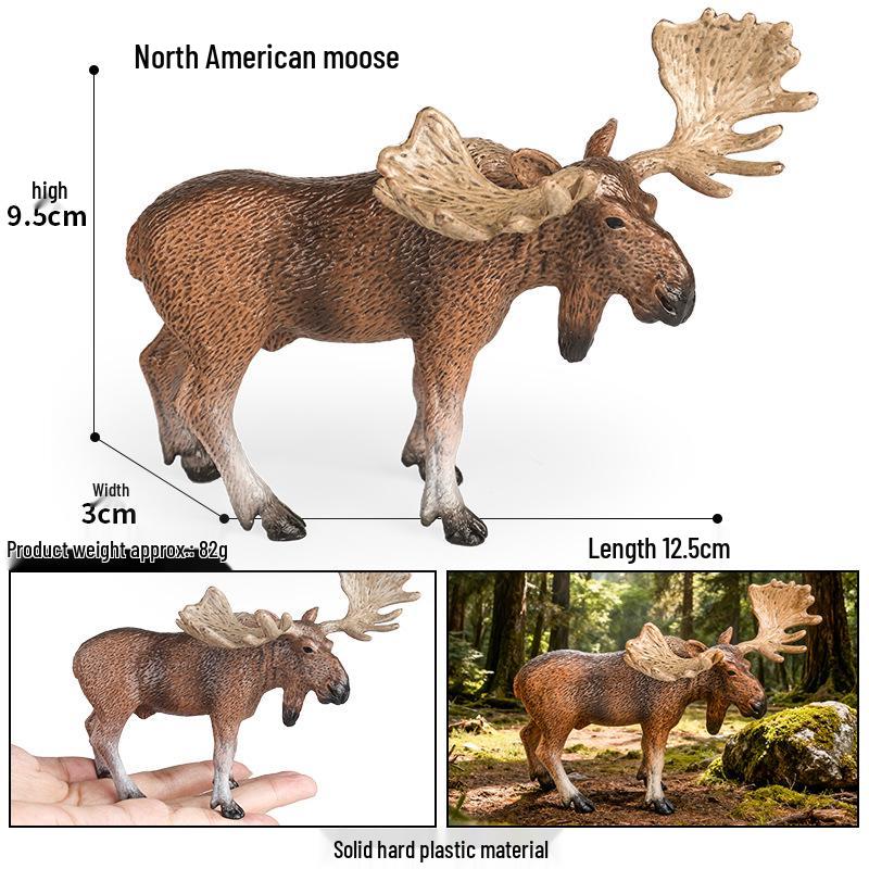 Cross-Border Christmas Wildlife Toy Set: White-tailed & Sika Deer Static Model