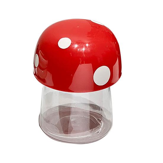 

Герметичная банка в форме гриба, большой вместимости, универсальный органайзер для интерьера, банка-копилка, банка для хранения кофе, чая 300ML красный