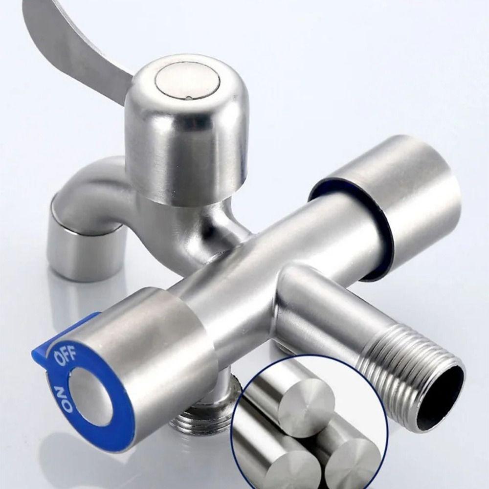 With Tape Stainless Steel Faucet Washing Machine Faucet  Toilet Diverter