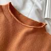 Ladies autumn winter Long Sleeve stand Collar slim fit Basic Solid Color Pullover T Shirt Top for Layering