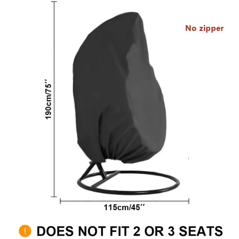 Waterproof Eggshell Hanging Chair Dust Cover - Zipper Style, Outdoor 210 Oxford Cloth