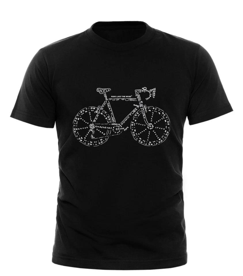 

Cycling T-Shirt Funny Novelty Mens tee TShirt - Bike Part Words TShirt All Sizes L