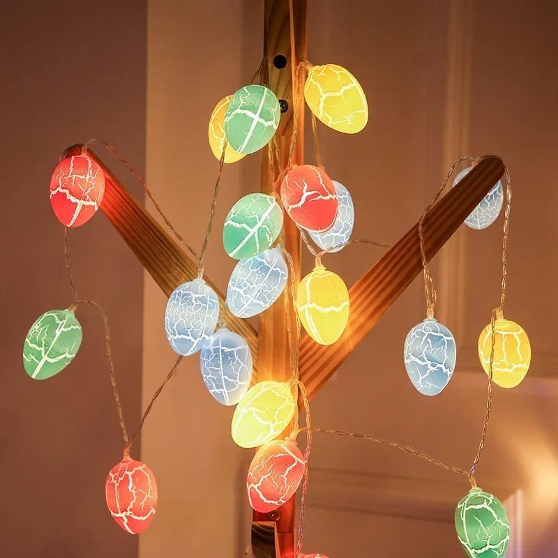 Glow Stick Necklaces Home Wire String Lights Light Battery Christmas Party Eggs Operated Lamps Easter Decor Candy Cane Necklace Light Up