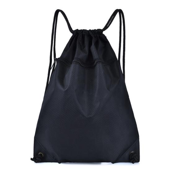 Unisex Sports Backpack Foldable Water-resistant Pure Color Drawstring Backpack for Workout