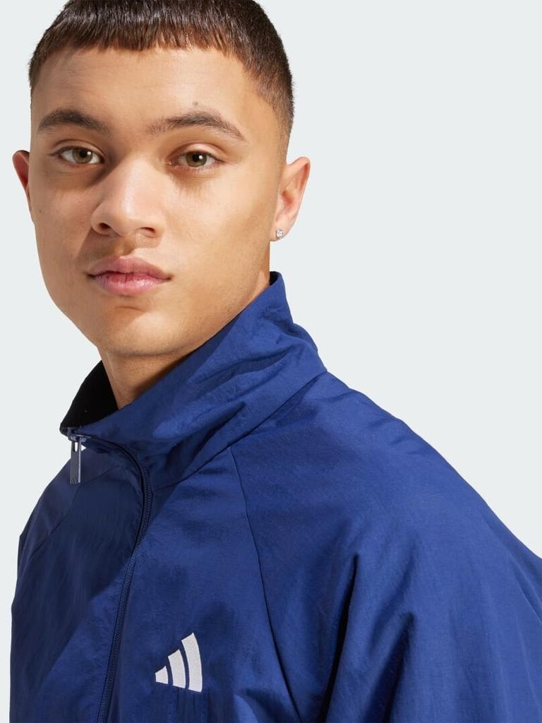 Winter Jacket Adidas Essential Windbreaker with Small Logo Navy / White (JM1773)
