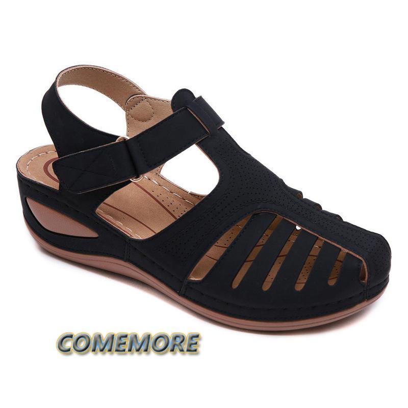 Women's Sandals 2024 Summer Shoes Sandals with Platform Wedges Comfortable Elegant Woman Low Heel Footwear Hollow Out Large Size