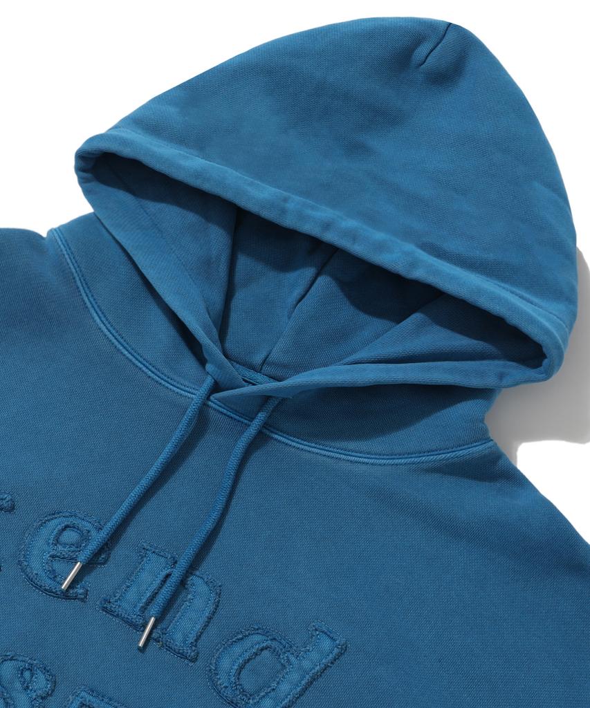 [M~4Xl] Pigment Arch Logo Hoodie_Blue