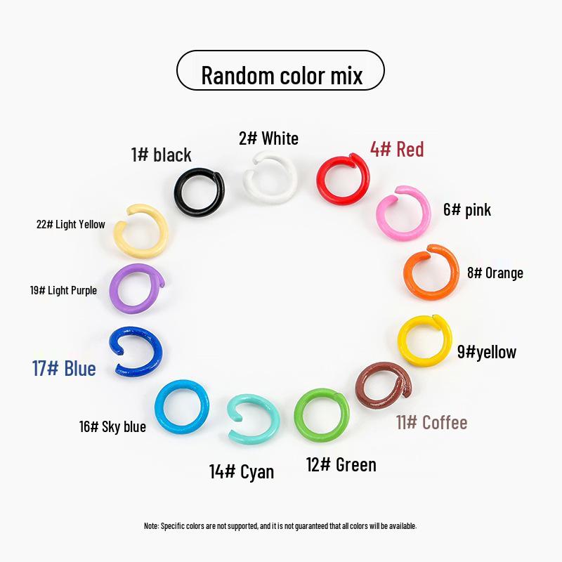 Metal Painted 1.2×8mm Open Jump Rings for DIY Jewelry Crafting | Single Loop C Rings Jewelry Material