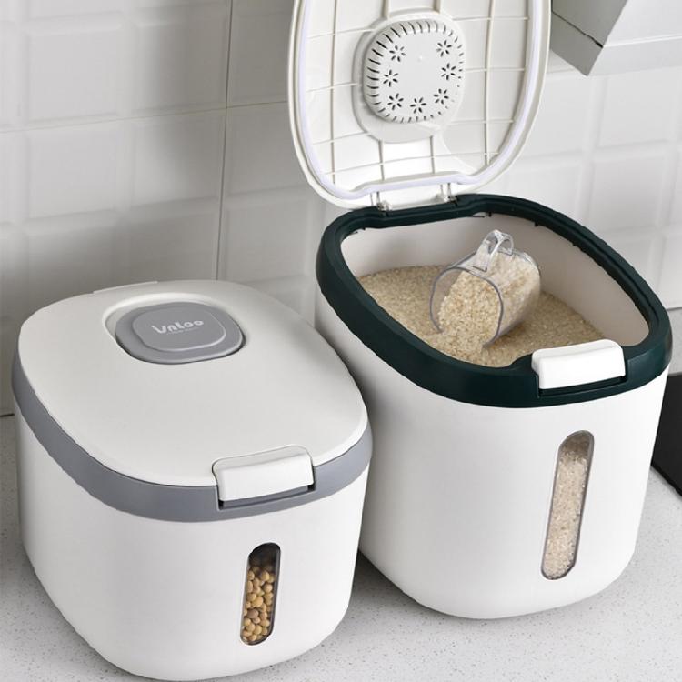 Rice Bucket Storage Box Dispenser Container Grain Jar Kitchen Organizer