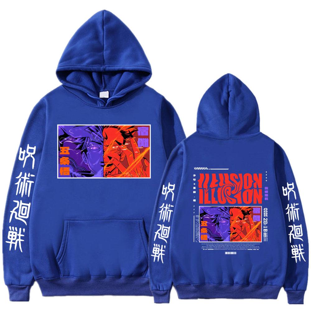 Anime Jujutsu Kaisen Hoodie Ryomen Sukuna Gojo Satoru Graphic Hoodies Vintage Oversized Hooded Men Women Clothes