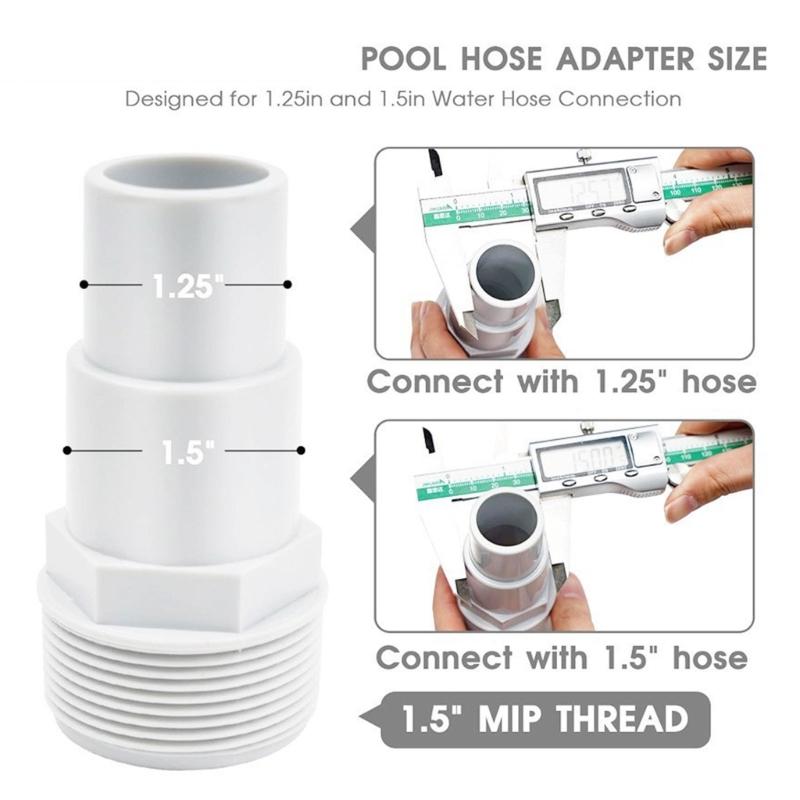 Swimming Pool Tube Set Hose Connectors Plastic Texture Replacement Adapter Easy Connection Professional Hose Fittings
