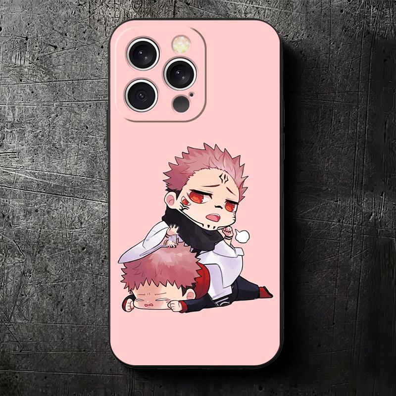 Cartoon Cute JUJUSU Anime Soft Phone Case for iPhone 16 16E 17 Air 15 Pro Max 14 Plus 13 Mini 11 12 7 Black Cover Back Shell
