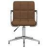 VidaXL Chaise pivotante de bureau Marron, Tissu.