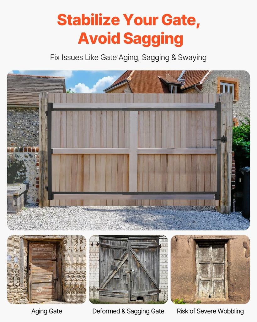 Gate Building Kit Fits 40 to 72 in Wide Openings 4 to 5 ft High Fence