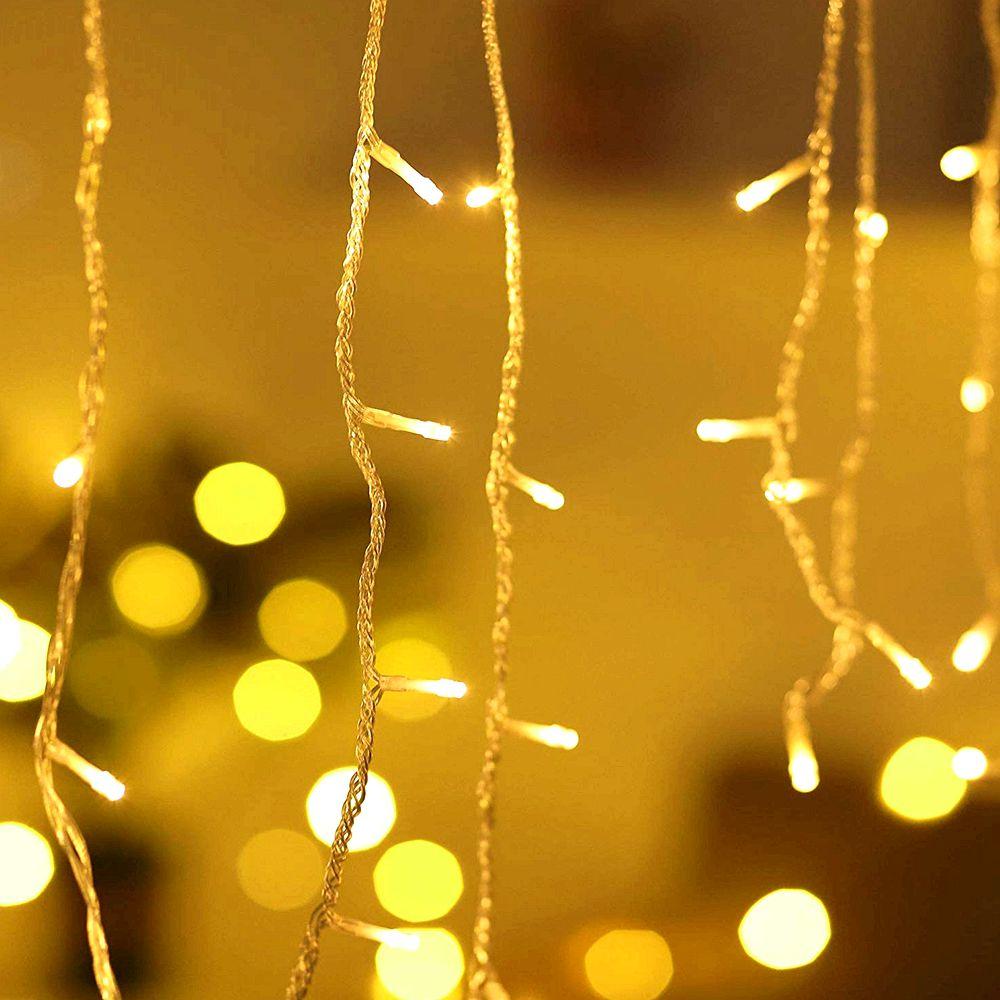 3.5-40M LED Saçaklı Dize Işıklar Noel Perde Peri Işıkları Çelenk Uzaktan Kumandalı Dış Mekan Yeni Yıl Düğün Sokak Tatil Dekorasyonu