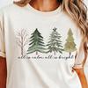 Comfort Colors Christmas Trees T-Shirt, Holiday Apparel