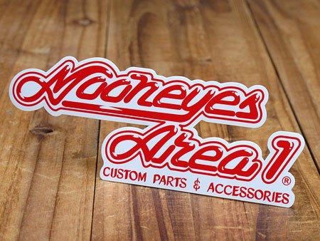 Mooneyes Sticker MOONEYES Area 1 Decal_SC-DM192-MON 5cm красный