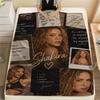 Shakira Print Flanelldecke, Hohe Qualität, Bequem für alle Jahreszeiten, Heimdekoration, Wärme und Komfort, Perfekt für Weihnachtsgeschenke