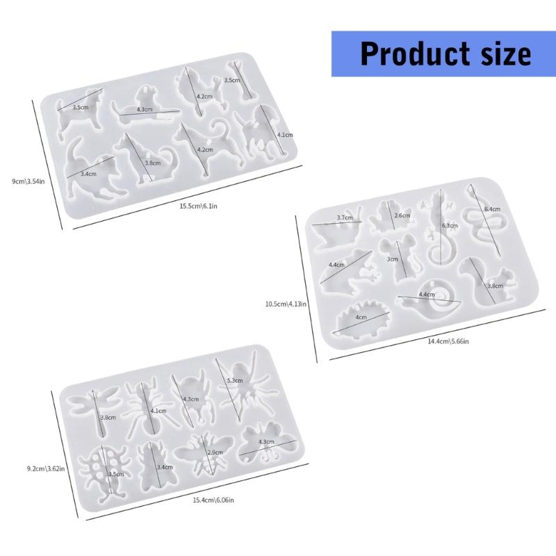 Silicone Earring Molds Animal Series Resin Drop Moulds Crafting Pendant Molds Suitable for Jewelry and Craft Project
