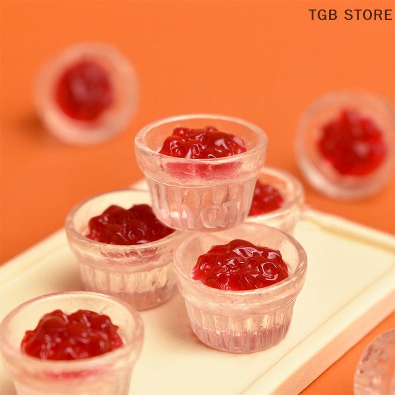10Pcs Miniature Food Mini Strawberry Jam Mango Play Scene Decoration