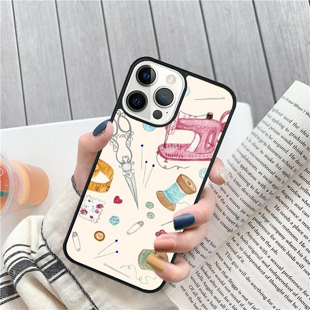 Vintage Sewing Machines Coque Shell For iPhone 17 Air 15 16 14 13 12 Pro Max 11 Pro Max Plus Phone Case Cover