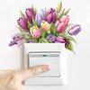 Green Tulip Flower Wall Sticker for Bedroom & Living Room Decoration