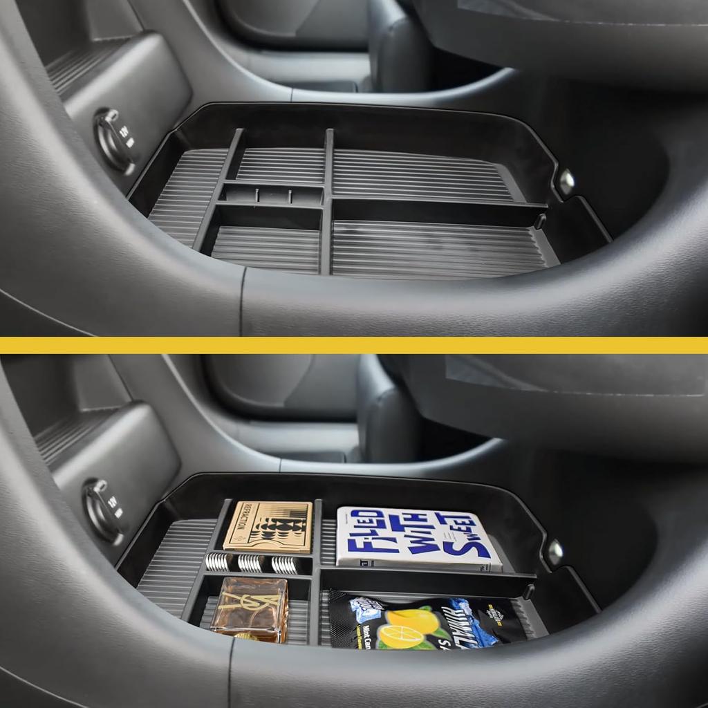 2026 Palisade Lower Center Console Organizer Tray Compatible with Hyundai Palisade 2026 Accessories – -Fit TPE Under Console ert Storage Pallet