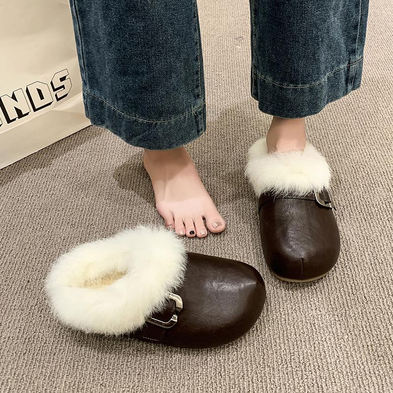 Autumn and Winter New Cotton Slippers Women's 2025 Outdoor Wear Waterproof, Non-slip and Warm Indoor Warm Soft Bottom Couple Cotton Slippers