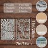 New Style, 12 Pieces/set, Leaf Coral Print Theme, Geometric Texture Template, Hollow Painting Theme, Painting Template