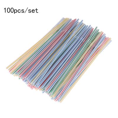 100Pcs/Set Latest Cocktail Lounge Wedding Birthday Party Versatile Curved Plastic Drinking Straw