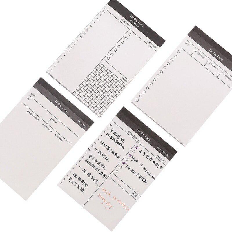 Simple Business Day Planner Notepad Daily Schedule Plan Notebook Office Desktop Calendar Memo Stationery Note Pad Sticky Note
