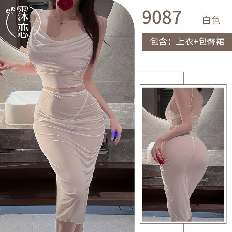 Sexy Fun Slim Skinny Fun Lingerie Uniform Seduction Perspective Mesh Breast Flirting Uniform