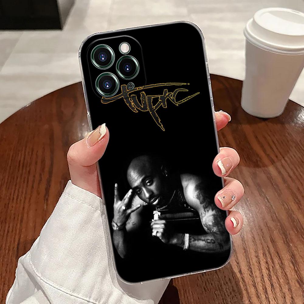Hiphop Rap Singer 2Pac Tupac Shakur Transparent Case For Apple iPhone 17 16 15 14 13 12 11 Pro Max 16 Plus 16E 17Air Phone Cover iPhone 11Pro Max