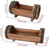Dropshipping Carbonized Wooden Flower Pot Succulent Plant Potted Planter Preservative Wood Flower Box