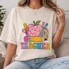 Teacher Shirt, Cute Apple Teacher Tee, School Supply Graphic T-Shirt, Teacher Gift, Elementary Teacher Shirt, Back To School Top