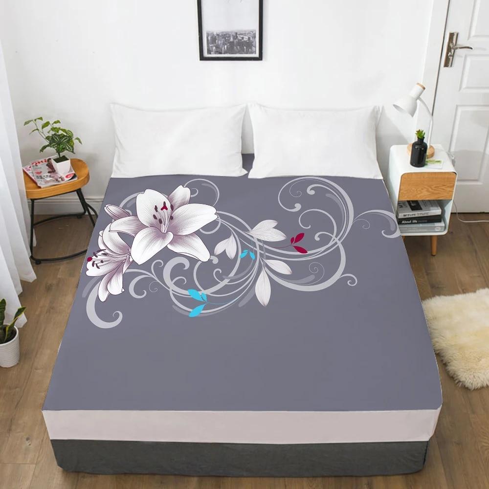 Fitted Sheets With Elastic Band Mattress Cover 3D HD Printed Bedsheet Bed Sheet Linens 160X200/120x200CM Size Bedding