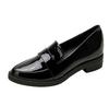Fashion Women's Shoes Spring and Autumn 2024 New Black Pointed British Style Small Leather Shoes Loafers Single Shoes Vulcanized