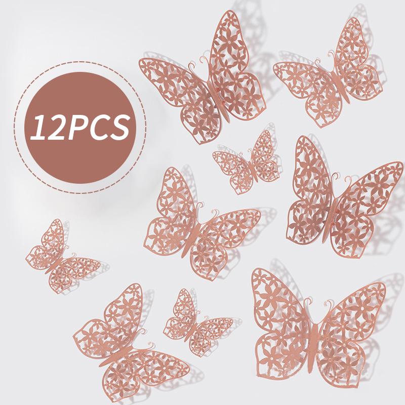 1Set Butterfly Cake Decoration Party Supplies Diy 3D Butterfly Cake Topper Decorative Birthday Wedding Cake Insert Accessories