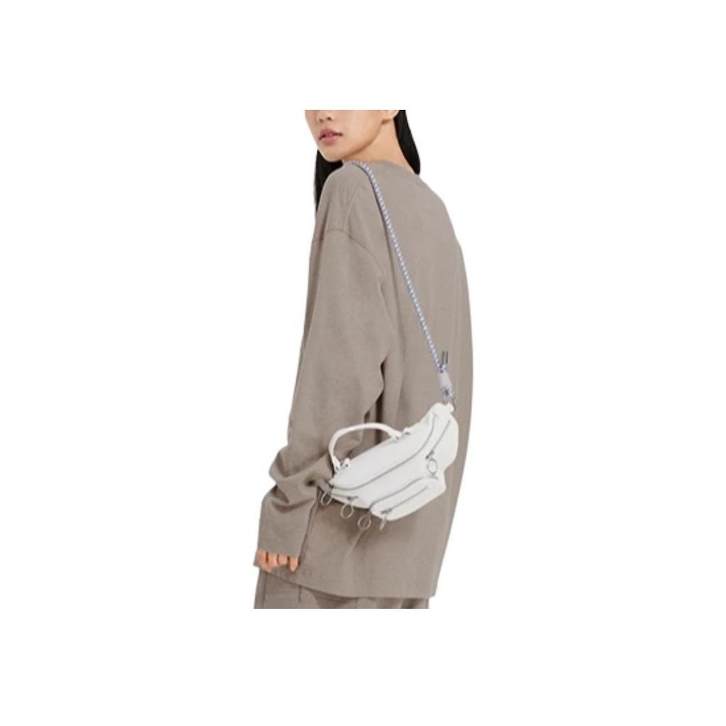 Li Ning Vital Essential Solid Color Logo Embroidered Round Neck Long Sleeve T-Shirt Unisex Tops Clay-Brown AHSSB45-6
