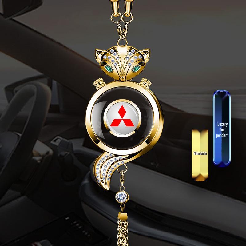 Fox Crystal Car Air Freshener Pendant - Rearview Mirror Hanging Ornament