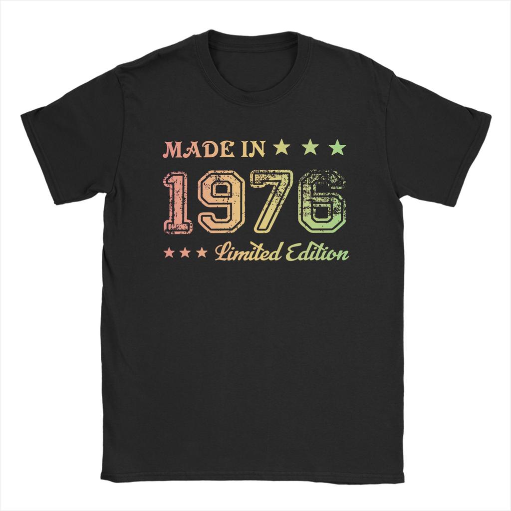 Vintage Vintage 1976 Limited Edition TShirt Men Round Neck 100 Cotton T Shirts  Short Sleeve Tees Plus Size Tops